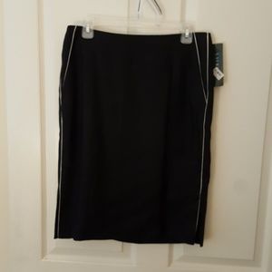 Lauren Ralph Lauren Black Linen Pencil Skirt